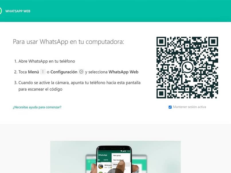 whatsapp web sesion
